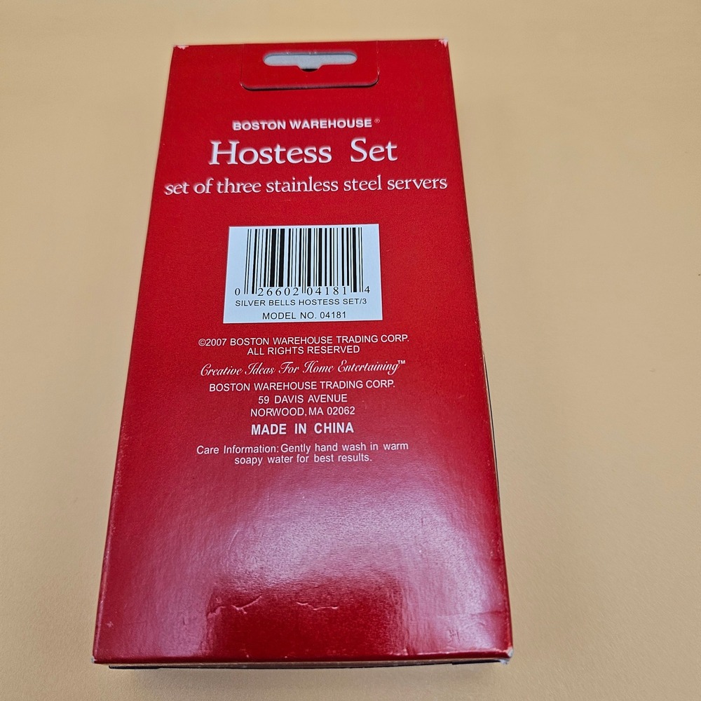 Boston Warehouse Hostess Set Set of Three Stainless Steel Servers Model 04181 - Picture 7 of 11